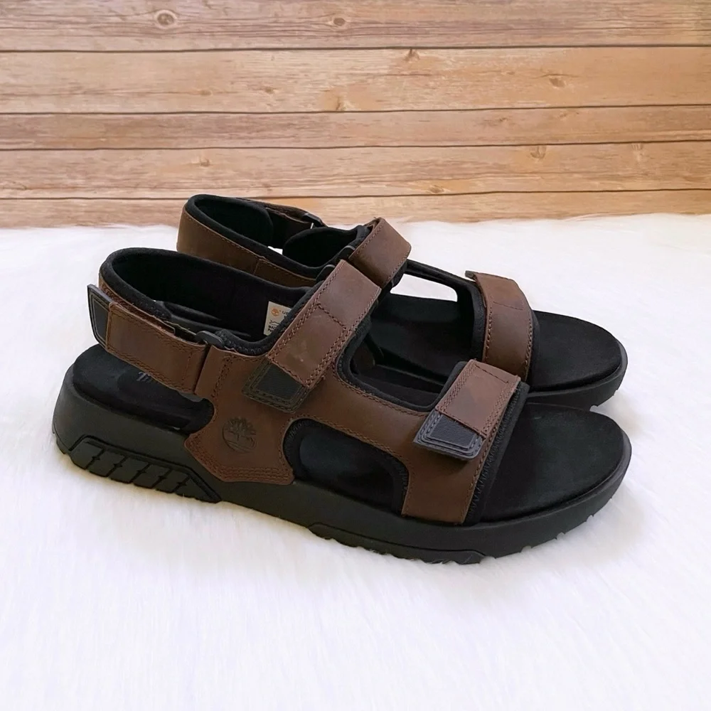 Timberland Men’s Anchor Watch Back Strap Brown Sandals